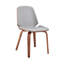 Chaise de salle à manger en similicuir Rohail avec siège légèrement incurvé-1142506666-1083681612-1083681613