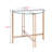 Elegant Royale Round End Table – Champagne Finish Frame with Clear Glass Top for Living Room or Bedroom