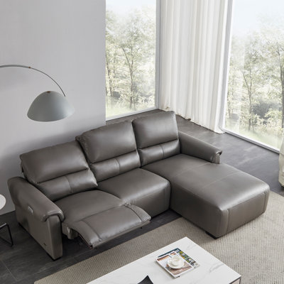 Minnich Upholstered Power Reclining L-Shaped Sectional