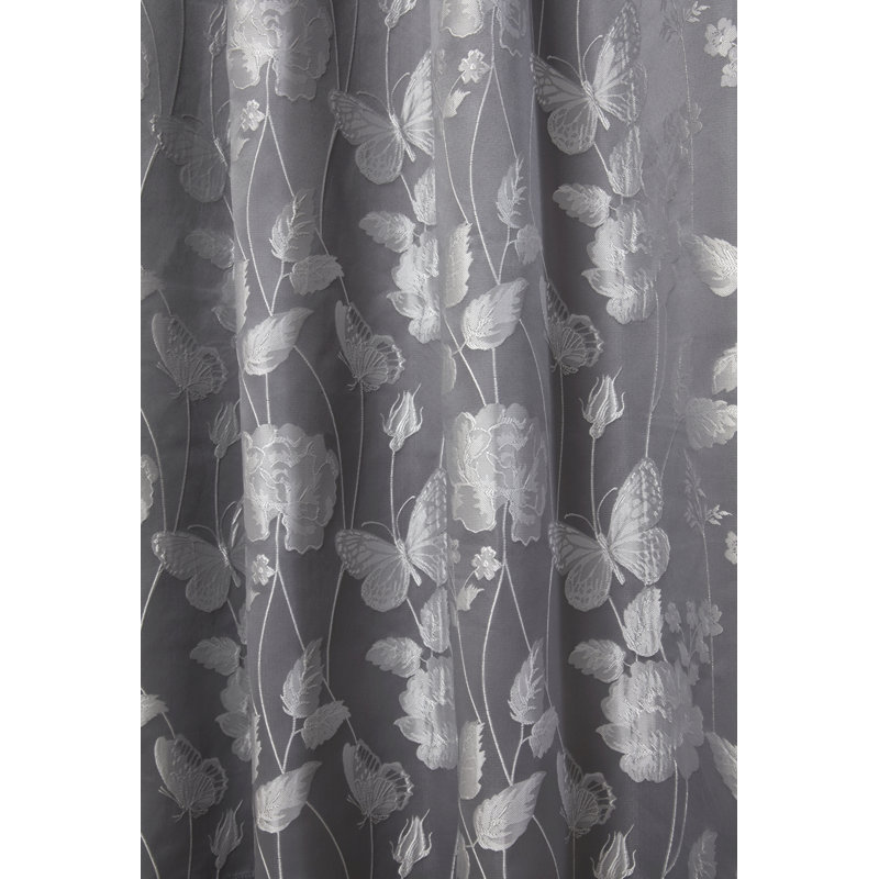 Leah Room Darkening Sliding Panel Pair, Width 168 x Drop 183cm, Silver