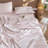 MooMee Striped Duvet Cover Set 100% Washed Cotton Linen Like Textured-117586340-114985966