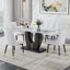 Usmon Glass Top Pedestal Dining Set-1105138872-1105138878