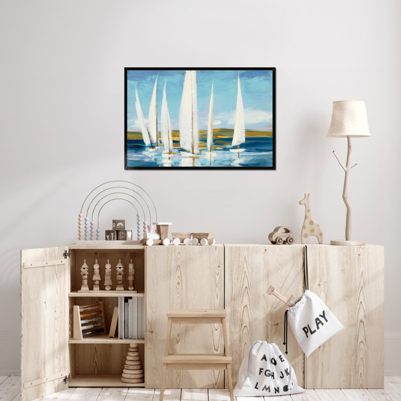 Horizon by Julia Purinton - Painting, Black Framed Paper Print, 65cm H x 95cm W