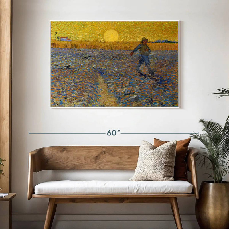 The Sower, Floating Frame White, 46" X 31"