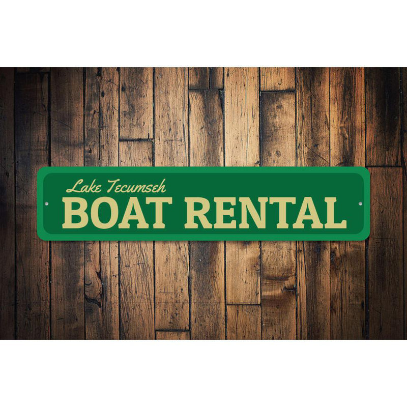 Enseigne de bateau en aluminium, H 4 po x l 18 po x P 0,04 po