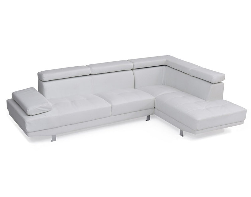 Riveredge  Sectional, White, White