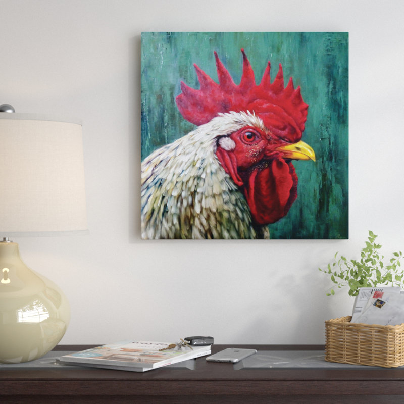 « big red », impression sur toile, H 18 po x l 18 po x P 1,5 po, Pas de tapis, Toile tendue