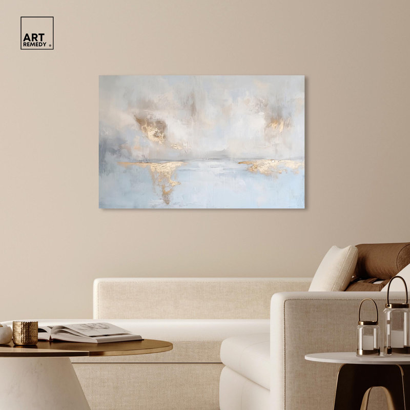 «Erosion Canvas Coastal Abstracts» par Art Remedy, H 36 po x l 54 po x P 1,5 po, Toile tendue