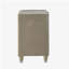 2-Drawer LED Nightstand with Dual USB, Ivory and Camel
