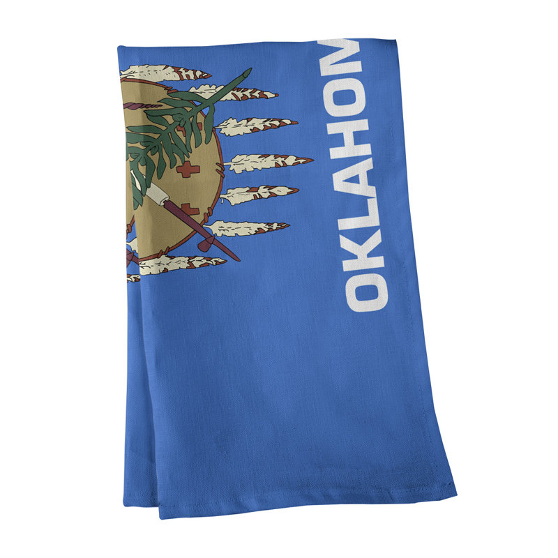 Serviette de thé à drapeau oklahoma, Sergé de coton