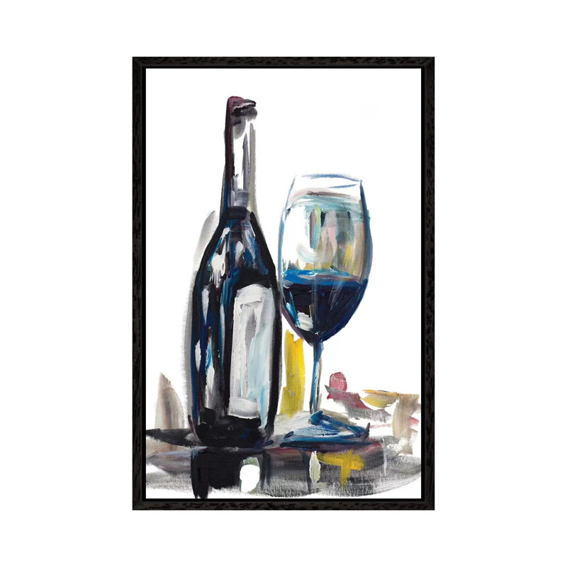 Time For Wine I by Andy Beauchamp - Painting on Canvas, Black Framed Canvas, 101.6 cm H x 66.04 cm W