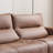 Coffee Genuine Leather Modular Sofa cushion couch