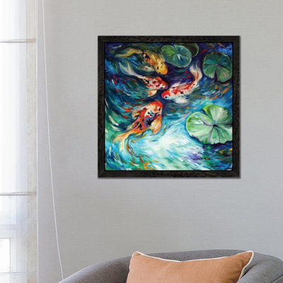 Dancing Colors Koi by Marcia Baldwin - Painting on Canvas