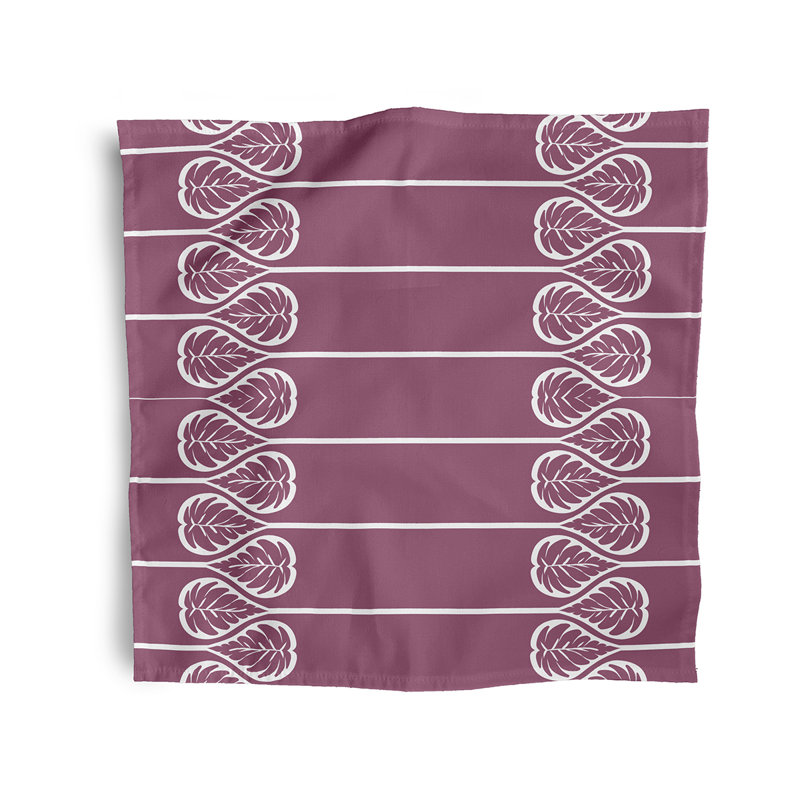 Chyane Polyester Floral Square Napkin, Purple