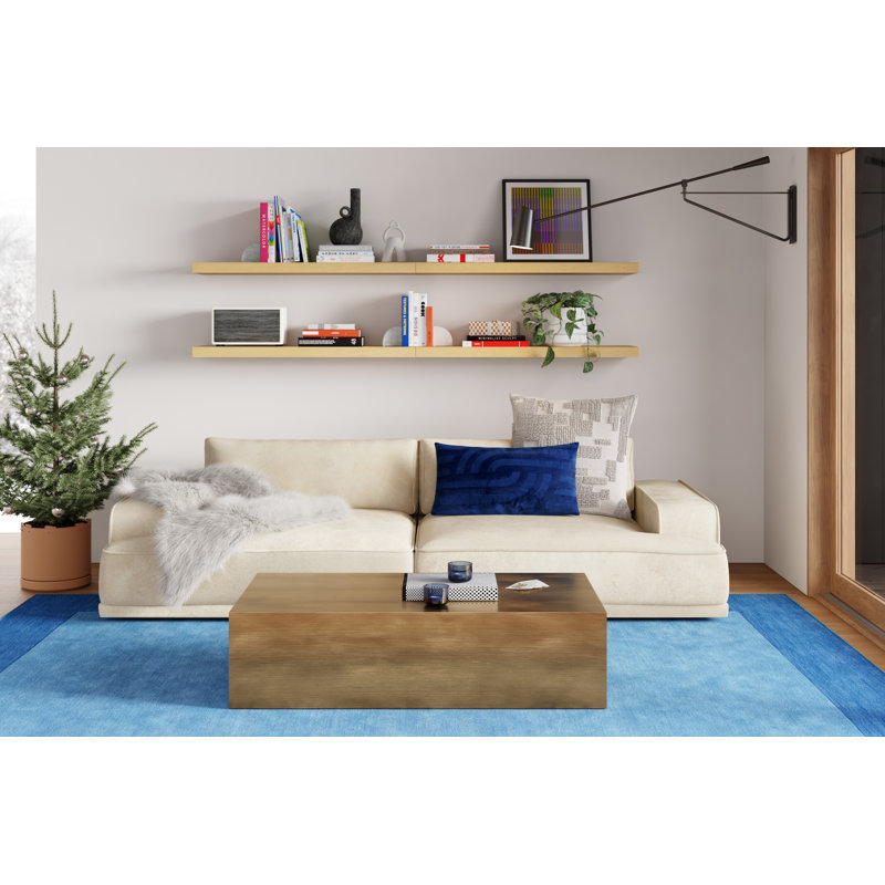 Everson Single Coffee Table, Brass