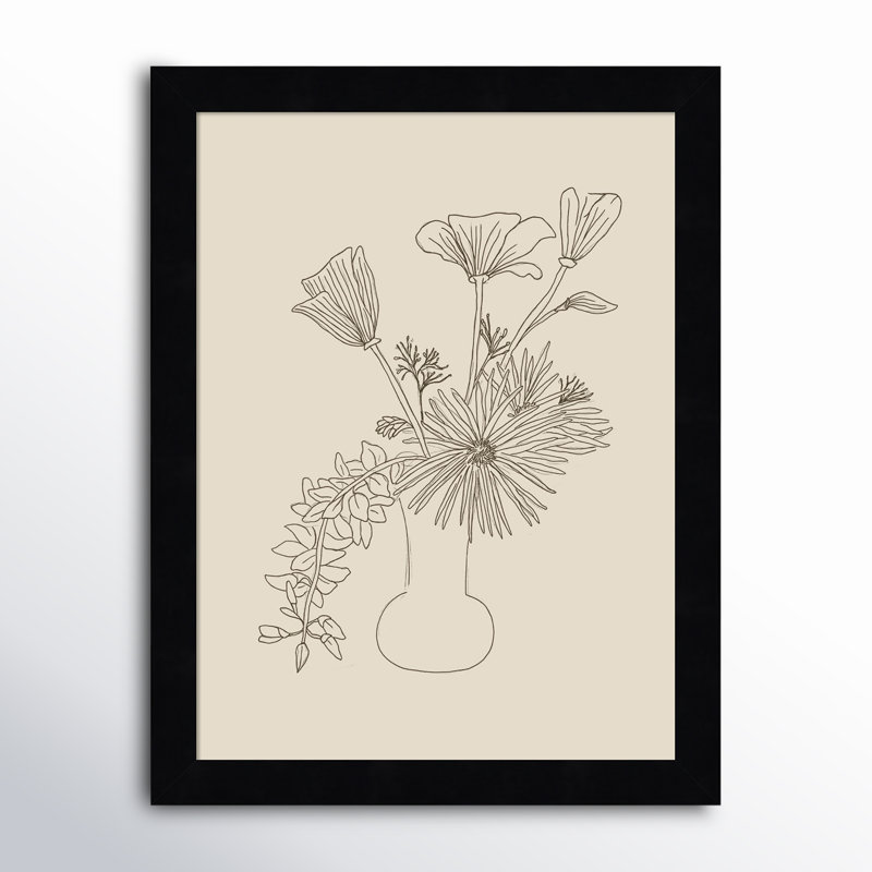 Chelsey Floral Study 2, impression encadrée sur papier par Kate Aurelia Holloway, H 13 po x l 10 po, Noir