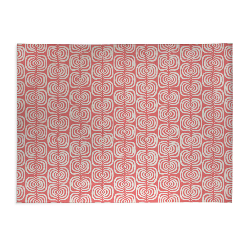 Tapis de cuisine à profil bas The Way, Vieux rose, Rectangulaire 4 pi x 6 pi
