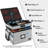 Fireproof Document Box With Lock, 2-Layer File Box Storage Organizer With 5 Tabs& Insert, Portable File Cabinet Storage Box With Handle For Hanging Letter/Legal Size Folder/Certificate, Silver Grey