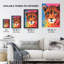 Wall Art Print Cheetah And Pineapple Modern Screen Artwork Painting Poster