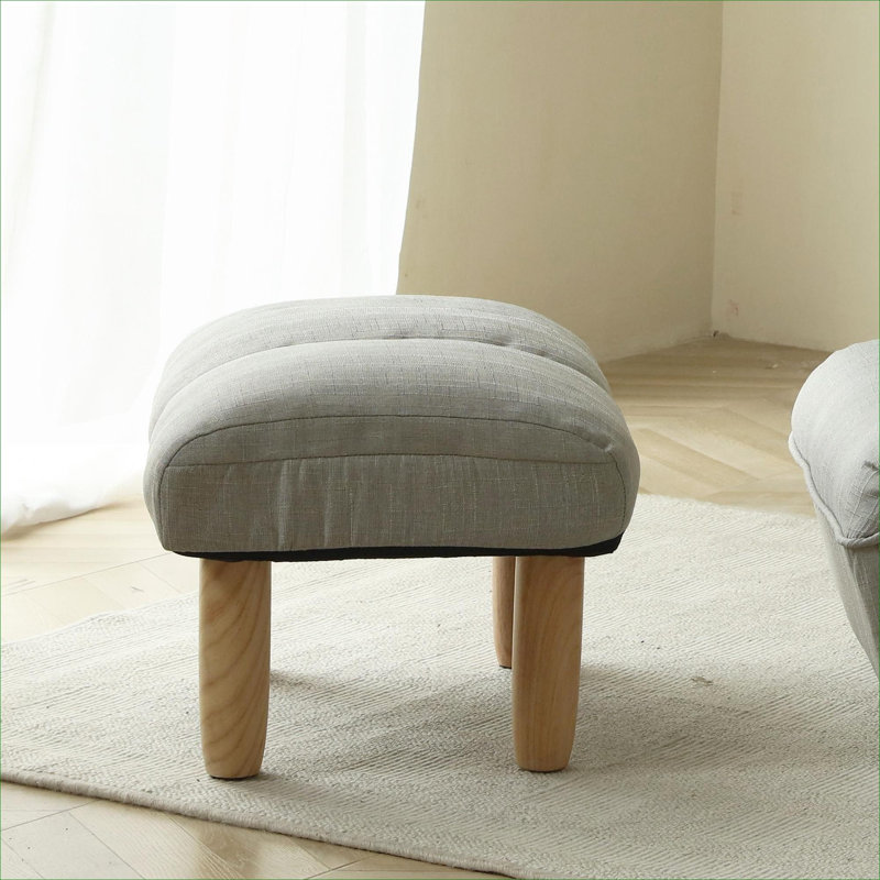 Tabouret à pédale modulaire en métal gris doux pour les canapés de salon et les chaises longues assortis
