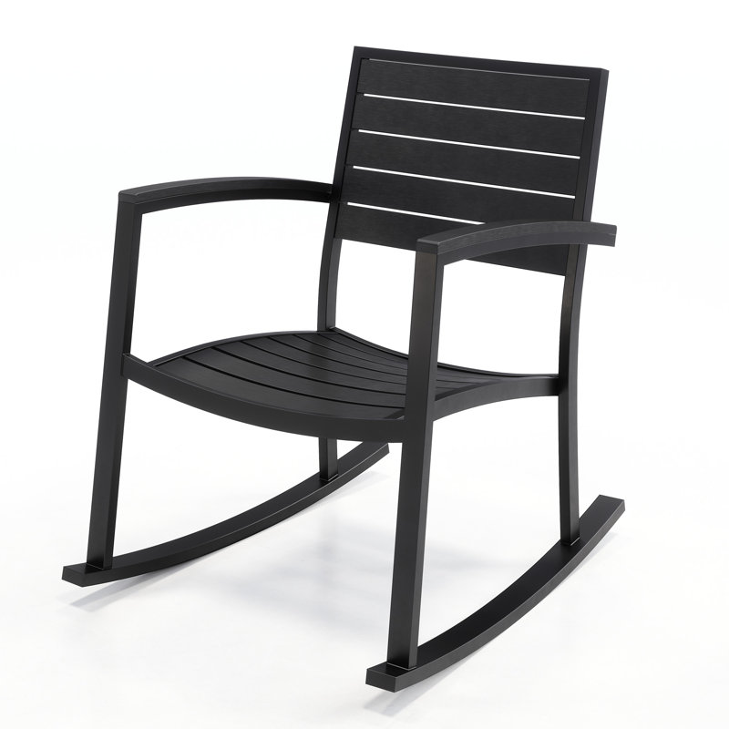 Chaise berçante Eveleen, Noir