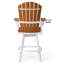 Fauteuil bar pivotant Kevin Adirondack, blanc-130679232-130679238