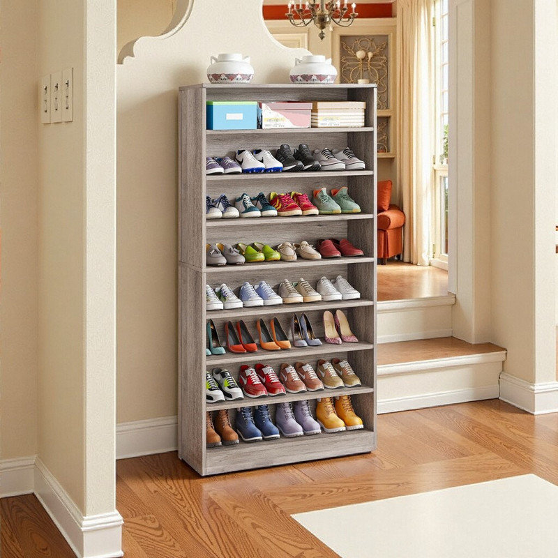 Armoire de rangement pour chaussures autoportante à 31 niveaux de 31,49 po en bois de qualité supérieure pouvant contenir 40 paires