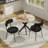 3 Pieces Round Dining Table Set for 2-989608555