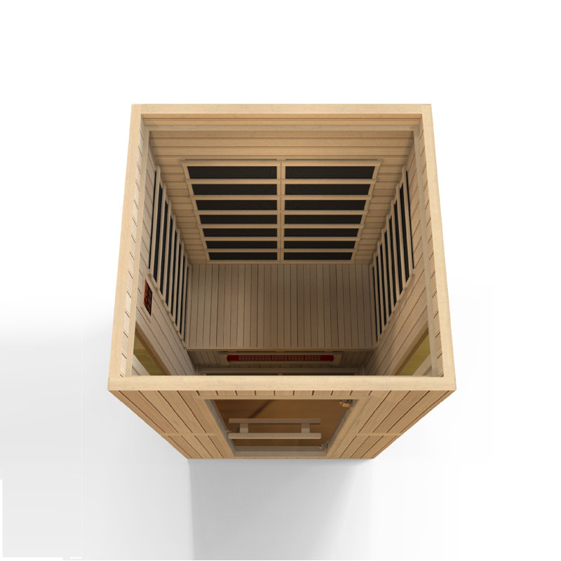 Natural Hemlock 2-Person Bluetooth Compatible Infrared Sauna