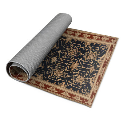 ArtDeco Purple Indoor and Outdoor Area Rug
