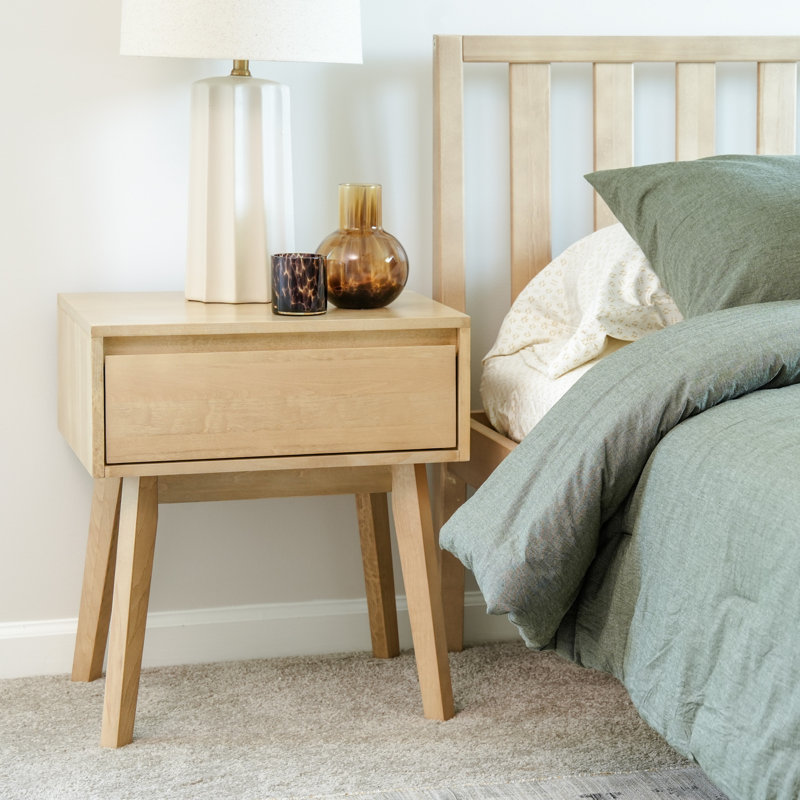  Brubaker Solid Wood Nightstand, Blonde
