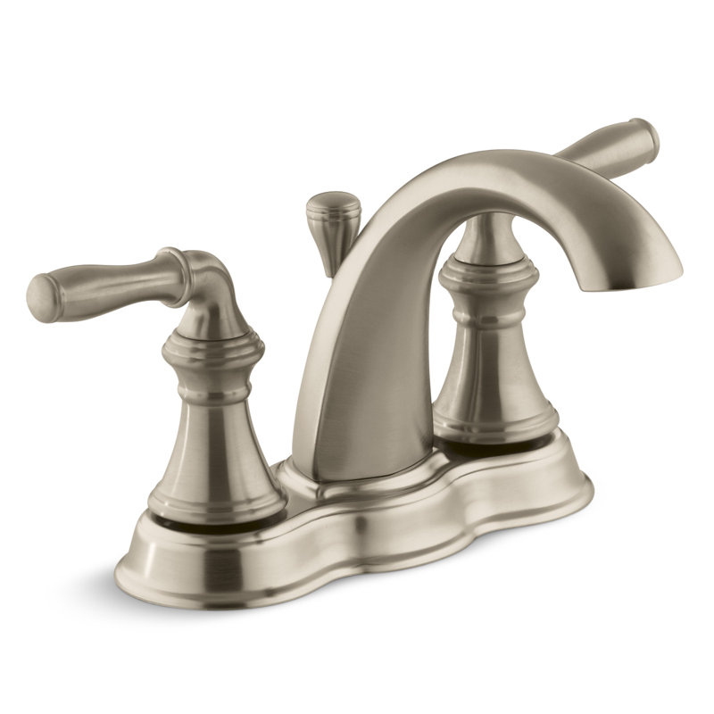Kohler Devonshire Centerset Bathroom Sink Faucet, 1.2 gpm, Vibrant Brushed Bronze, With Pop Up Drain