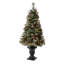 Arbre de Noël cyprès blanc givré illuminé-893898168
