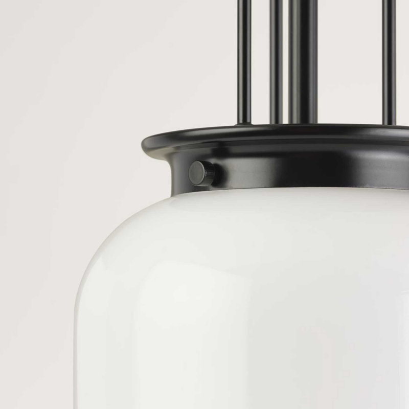Nouveau luminaire suspendu traditionnel 1 lumière, Noir mat