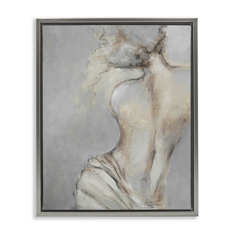Art traditionnel sur toile flottant encadré gris traditionnel par Liz Jardine, H 21 po x l 17 po, Cadre flottant gris