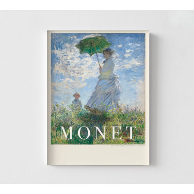 «Woman with Parasol» par Claude Monet, reproduction d'art classique de femmes, art mural féminin encadré, femmes délicates, salle de bain