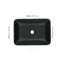 Lavabo de salle de bain vasque rectangulaire en verre à coquille rectangulaire de 13 po L -18,13 po H à 4 po noir avec robinet noir mat et drain escamotable noir mat