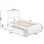 Lit plateforme en bois massif avec pied de lit et gigogne Elliana-1741955600-1741955605