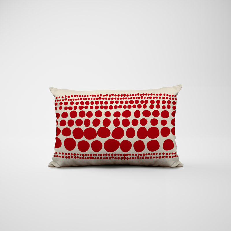 Ikom Polyester/Polyester Blend Lumbar Rectangular Indoor/Outdoor Pillow Cover & Insert, Red
