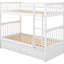 Lit simple superposé au-dessus blanc avec fonction polyvalente et tiroirs - Polyvalent, article de chambre à coucher-744568872-744568874