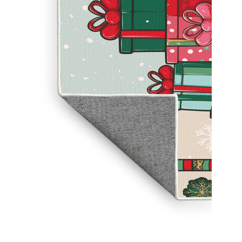 Tapis de Noël hiver lavable Ginza Six, Tapis de couloir 2 pi x 4 pi