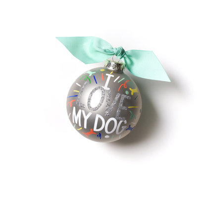 Ornement «I Love My Dog Popper»