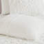Ensemble de literie touffeté en coton, housse de couette blanc cassé avec taies décoratives assorties