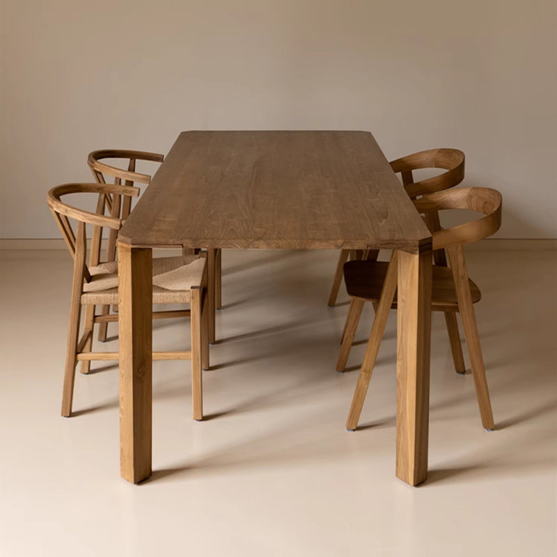 Modern simple solid wood dining table, 29.5"H x 78.7"L x 35.4"W