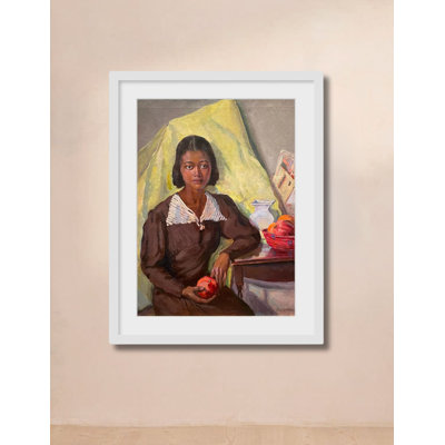 Girl With Pomegranates By Laura Wheeler Waring Reproduction Print