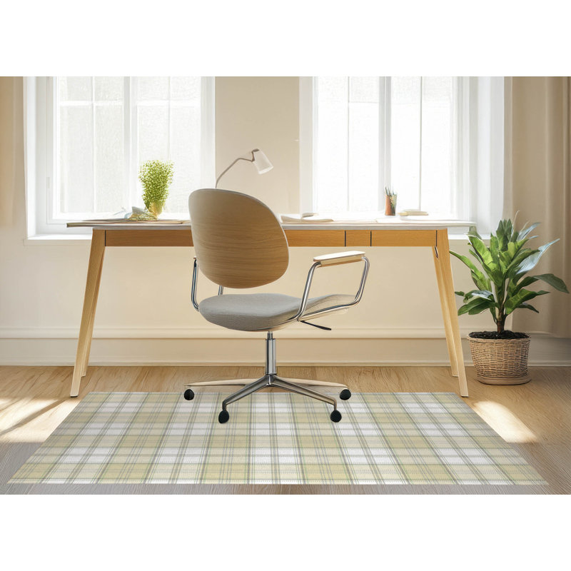 Tapis de bureau léger Baid, L 6 pi x L 4 pi, Jaune