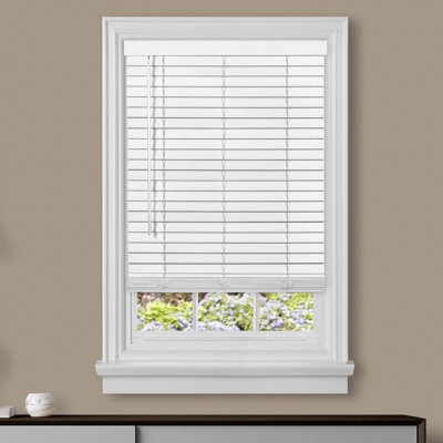 Ponca Cordless Window Blinds Room Darkening Faux Wood Plantation Blinds