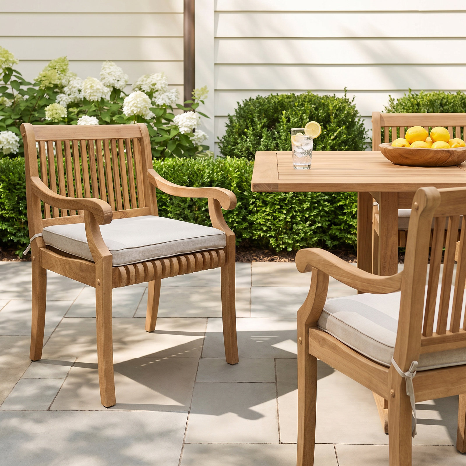 Caterina Teak Patio Armchair with Cushion