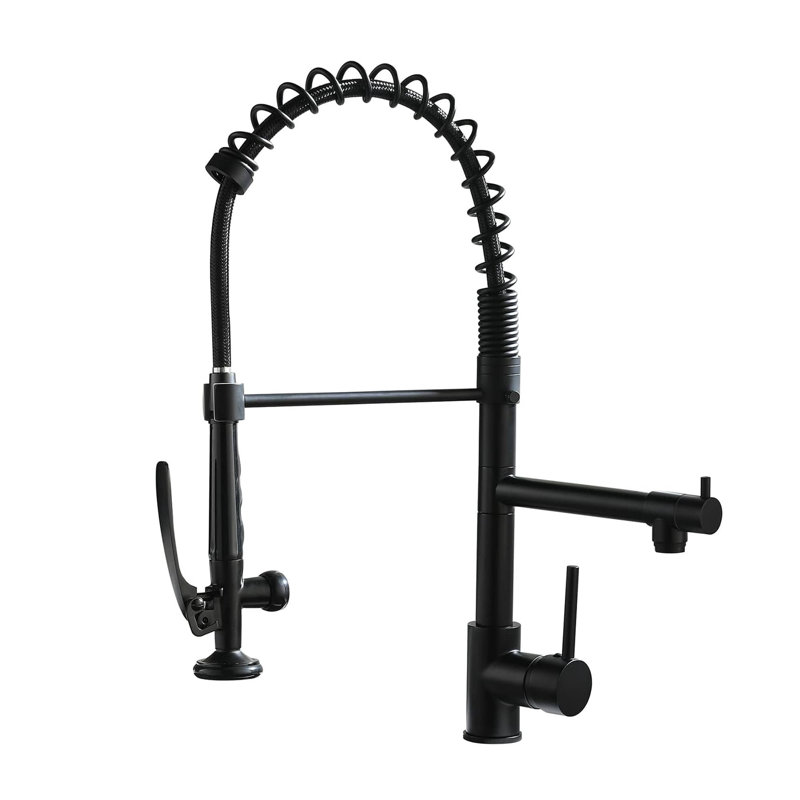 AWZTOO Pull Down Kitchen Faucet, Matte Black