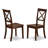 5 Piece Dinette Set for 4 Includes a Round Dining Table with Pedestal and 4 Dining Room Chairs, Mahogany